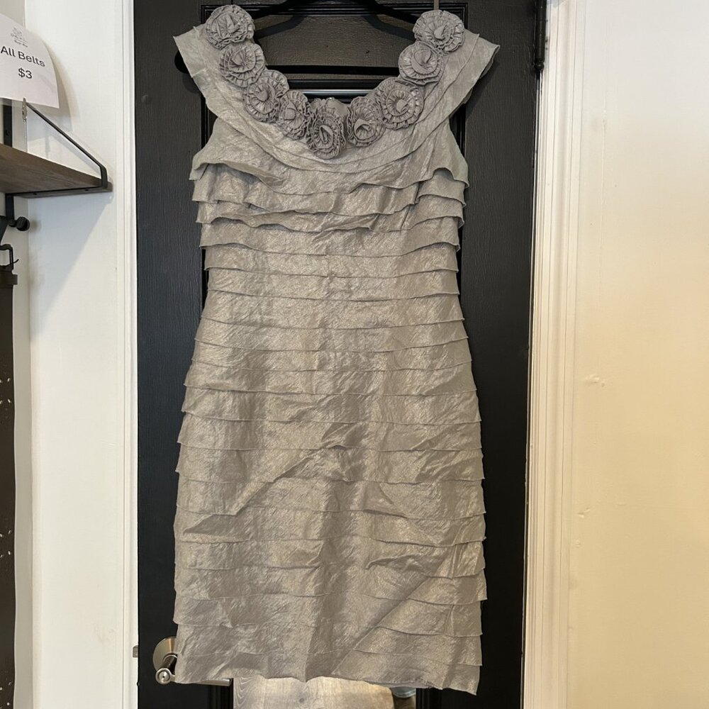 London Times Dress Silver